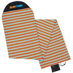 SUN CUBE Surfboard Sock Cover, Protective Surf Bag for Surfing Board, Light Stretchy Surfbag Sleeve for Funboard, Hybrid (8'0'', Black White)