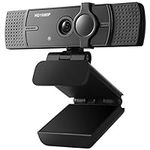 Webcam with Microphone, No Distortion Privacy Cover 1080P USB Camera Plug Play Mic Full Ultra HD Web Camera Video Cam Calling Conferencing Streaming for PC/Desktop/Computer/Mac/Laptop/MacBook
