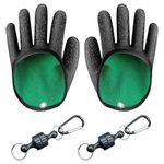 Fishing Gloves, Landing Gloves, Pike, Waterproof Fishing Gloves with 2 Magnetic Buckles, Cut Landing Glove, Anti Cut and Magnetic Closure, Fishing Accessories for Safe Handling of Pike