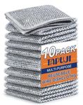 TAPUJI Pack of 10 Multipurpose Wire Dishwashing Rags for Wet and Dry Stainless Steel Scrubber Non-Scratch Wire Dishcloth for Washing Dishes Sinks Counters Easy Rinsing Machine Washable