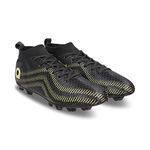 Aivin Pro Rattle Snake Football Stud, Lightweight Insole/Comfort and Grip/Football Shoes for Men (Black), UK-06