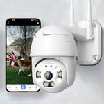 FINICKY-WORLD 2MP Outdoor Smart WiFi Wireless IP CCTV Security Camera | Colored Night Vision | 2-Way Audio | Motion Track | Cruise Mode | Support 128 GB Micro SD Card Slot