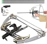 Archery Mini Compound Bow and Arrows Set 25lbs Complete Compound Bow Arrow Package Set Entry Level Compound Bow Kit Left and Right Hand for Outdoor Bow Hunting Fishing