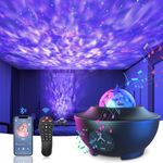 Lysumurl Galaxy Projector, Starry Night Light Projector, Colour Changing Music Night Light Projector with Remote Control & Timer, Star Projector Lamp for Bedroom Room Decor