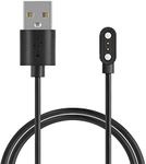 kwmobile USB Cable Charger Compatible with Blackview X1 (Number B00101) / X2 Smartwatch Cable - Charging Cord for Smart Watch - Black