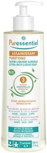 Puressentiel - Assainissant - Savon Liquide Surgras aux 3 Huiles essentielles BIO - Visage, Mains et Corps - Peaux Sèches, Sensibles et Réactives - Nettoie & Protège - Antibactérien - 500 ml