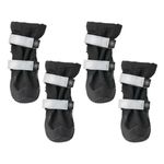 Spark Paws Flex Shell Water-Resistant Dog Boots - Paw Protection for All Seasons - Water Resistance, Durable Sole and Reflective Straps - Black - C