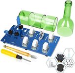 Glass Bottle Cutter Upgraded Bottle Cutting Machine for Cutting Round, Oval Bottles, Home Craft DIY Glass Cutter Bundle Tools for Cutting Wine, Beer, Whiskey, Champagne - Complete Accessories Tool Kit