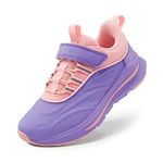 DREAM PAIRS Unisex Kids Trainers Boys Girls Waterproof Walking Running Shoes Athletic Sneakers Sports Shoes for Little/Big Kids,Size 1 Big Kid,Purple/Pink,SDRS2335K