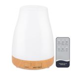 300ML Essential Oil Diffuser, Remote Control Aromatherapy Diffuser with 7 LED Light Colors, Adjustable Mist Mode and Waterless Auto-Off Oil Diffusers Humidifier, Diffusers for Home Bedroom Yoga Sleep