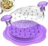 SURETIVIAN Chicken Shredder Large Chicken Breast Shredder Tool Twist with Brush&Fork, Visible Meat Shredder Machine, Anti-Slip Strip, Ergonomic Handle, BPA Free, Suitable for Pork Beef Chicken(Purple)