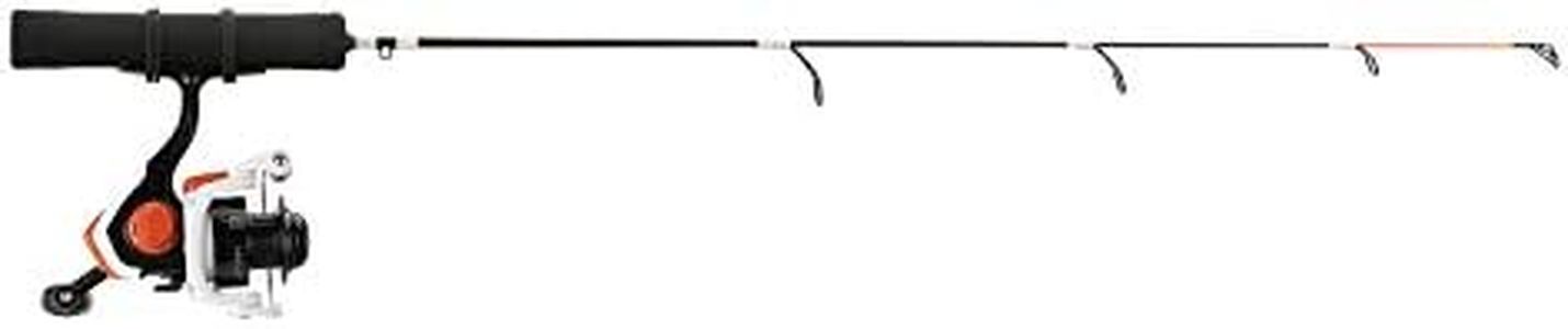 13 FISHING - Heatwave Ice Combo - 26" ML (Medium Light) - HWC3-26ML, Black/White/Orange