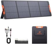 ZOUPW 200 Watt Portable Solar Panel for Power Station,Camping Essentials,200W 20V Foldable Solar Panel with Solar Cable,23.5% High Efficiency IP67 Waterproof 4 Kickstands for Camping RV Blackout