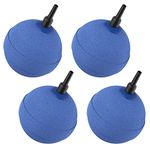 Pawfly Aquarium Air Stone 5cm Blue Ball Diffuser Bubble Release Tool for Air Pumps Fish Tanks Buckets Ponds and DWC Reservoirs, 4 Pack