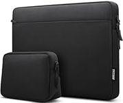 TECOOL 14 Inch Laptop Sleeve Case for 14'' Lenovo Thinkpad Ideapad HP Dell Acer ASUS Chromebook Notebook Laptop, Sleeve 15,3'' MacBook Air 15 M3 M2 Protective Case Water-resistant Cover, Black