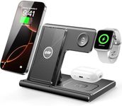 EXW [2024] Upgraded Wireless Charger,3 in 1 Charging Station for Apple Devices,Wireless Charger Stand for iPhone 16 15 14 13 12 11 Pro Max XR XS 8,Apple Watch and AirPods(18W Adapter Not Included)