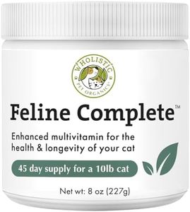 Wholistic Pet Organics Feline Complete - 8 Oz - Multivitamin & Probiotic Powder for Cats - Natural Cat Food & Digestive Support