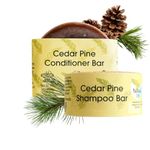 Cedar and Pine Shampoo and Conditioner Bar set - Handmade in Devon UK (SW England)