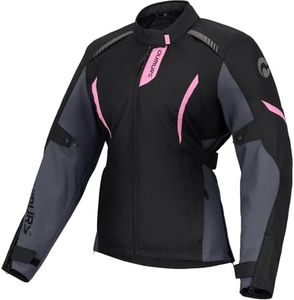 Oumurs Motorcycle Jacket for Women With CE Armor and Waterproof Riding Gear with Body Armor Foam Padding & Breathable Fabric, All Season Motorcycle Riding Reflective Jacket For Night Visibility