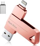 Apple MFi Certified 512GB Photo Stick for iPhone - 3 in 1 Flash Drive for iPhone, High Speed USB Memory Stick Thumb Drive, External Storage Compatible for iPhone/iPad/Android/PC (Pink)