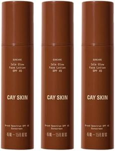 Cay Skin Isle Glow Face Moisturizer SPF 45 – Illuminating Moisturizer, Broad Spectrum Sunscreen + Makeup Primer – Lightweight, Pearlescent Formula with Radiant Finish for All Skin Types – 3-Pk, 1.5 oz