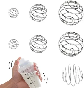 HUUPRO Shaker Balls for Protein Shakes - 6PCS 3 Sizes 304 Stainless Steel Mixing Balls for Whisk Milk shake Salad Dressing Mixer Reusable Cup Blending Bottle Ball Drinking Mixing Beverages
