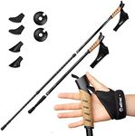 Attrac Wanderstöcke Nordic Walking Trekkingstöcke Classic Aluminium Stöcke mit Anti-Shock Dämpfung I Teleskop verstellbar & Super Leicht 69-136cm INKL. Workout und App I Wählbar mit Tragetasche