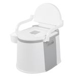 Bedside Commodes, Portable Toilet Chair, Porta Potty Commode Chair, Anti Rollover Mobile Toilet, with Detachable Armrests, for Elderly Pregnant Women
