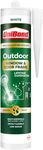 UniBond Outdoor Window and Door Frame Sealant, White Outdoor Sealant, Durable Weatherproof Door and Window Sealant, Cartridge