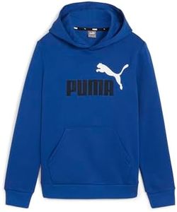 PUMA Boy's Essential + 2 Colour Big Logo Fleece Hoodie, Cobalt Glaze, S