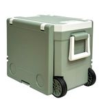 JUST-V 32L Insulated Portable Cooler with Heavy Duty Wheels & 2 Camping Chair Keeps Ice for up to 5 Days, Great for Beach, Camping, Tailgating, Sports, & More