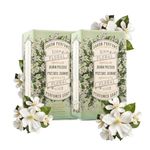 Panier des Sens - Jasmine Soap Bar 2x150g - Moisturizing Gentle Scented luxury Bar Soap with Olive Oil - 97% Natural Ingredients Made in France - Vegan Body Wash for All Skin Types