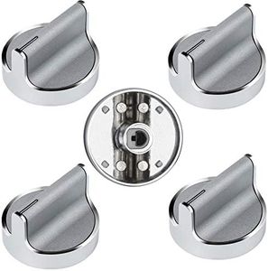 W10594481 Stainless Steel Cooker Stove Control knob 5pcs for Whirlpool Gas Cooktop Range/Oven WCG97US0DS00 WCG97US6DS00,Replaces WPW10594481 3281332 B01KR8F5EU AP6023301