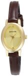 Sonata Quartz Analog Champagne Dial Leather Strap Watch for Women-NS8100YL02