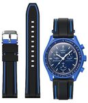 Stanchev Strap for Omega x Swatch MoonSwatch/Rolex Watch/SEIKO Watch 20mm,Quick Release Omega X Swatch Moonswatch Speedmaster Watch Replacement Soft Silicone Moonswatch Swatch strap for Men Women