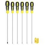 IEBUOBO 6-Piece Extra Long Torx Screwdrivers Set, length 12''(300mm) T10 - T30, Long Long star Screwdrivers Set, Setwith Magnetizer/Demagnetizer Tool