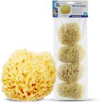 Baby Buddy Natural Wool Sea Sponge, Newborn Bath Time Essential, Ultra Soft for Delicate Skin, Hypoallergenic and Biodegradable, 4 Pack