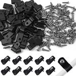 VIPMOON 100pcs Black 1/4 Inch R-Typ