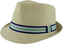 PEAK 2 PEAK Unisex Kids Straw Trilby Fedora Cap Felt Fedora Hat Short Brim Sunhat (14-16 Years)