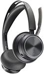 Poly - Voyager Focus 2 UC USB-A Headset (Plantronics) - Bluetooth Dual-Ear (Stereo) Headset with Boom Mic - USB-A PC/Mac Compatible - Active Noise Canceling - Works with Teams, Zoom (Certified) & More