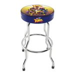 Arcade1Up Marvel X-Men Adjustable Arcade Stool with Chrome Plated Steel Frame