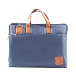 MYBAE 14 Inch Artificial Leather Messenger Laptop bag for Men & Women in Office for Laptop like Apple MacBook and Spacious Compartment with Shoulder Strap (Blue)