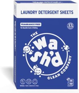 Wash'd Laundry Detergent Sheets | 3 Stain-Fighting Enzymes | Baby Safe