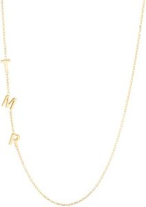 SilveristicJewelry 925 Sterling Silver Sideways Initial Necklace, Custom Letter Name Necklace with Symbol, Personalized Jewelry, Gift for Her, Mother's Day Necklace, Christmas Gift