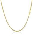 PROSTEEL Gold Snake Chain Necklace with Sturdy Clasp, 2MM Thin Chain for Adding a Pendant 30 inches