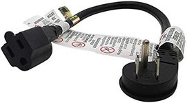 FIRMERST 1875W Flat Plug Extension Cord 1 Foot, 15A 14 AWG Black