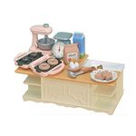 Calico Critters Kitchen Island - Dollhouse Furniture and Accessories with Working Features