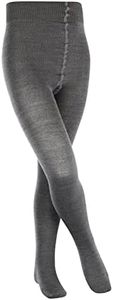 FALKE Unisex Kids Comfort Wool Tights, Merino Wool Cotton, Grey (Dark Grey 3070), 12-18 months, 1 Pair