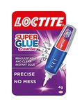 Loctite Super Glue Creative Pen, Glue Pen for Precise Application, Superglue Gel Dries Clear for Invisible Repairs, Clear Glue for Vertical Surfaces, 1 x 4 g