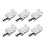 sourcing map Shelf Support Pegs Glass Clamp Bracket Zinc Alloy Nail with Suction Cup with 5mm Dia Pin, 10pcs